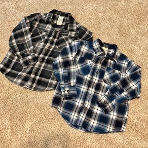 2 Faded Glory size 4/5 cotton button ups.